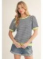 Load image into Gallery viewer, Short Sleeve Striped Top
