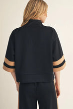 Load image into Gallery viewer, Drop Shoulder 1/4 Zip Casual Sweatshirt

