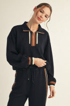 Front Zip Colorblock Sweatshirt