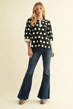 Load image into Gallery viewer, Polka Dot 3/4 Sleeve Sweatshirt
