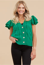 Load image into Gallery viewer, Kit Cropped Cardigan w/ Layered Sleeve
