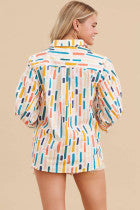 Load image into Gallery viewer, Cotton Print Top with 3/4 Sleeve
