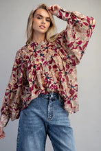 Load image into Gallery viewer, Button Down Botanical Printed Blouse
