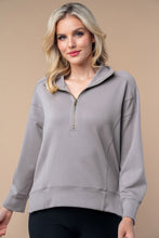 Load image into Gallery viewer, Half zip knit top
