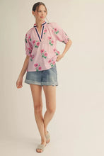 Load image into Gallery viewer, Plus Size Drop Shoulder Floral Print Top
