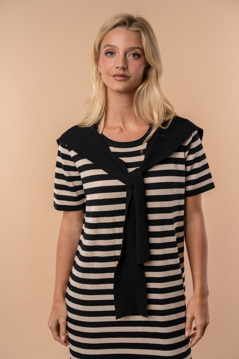 Striped knit dress