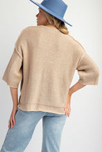 Load image into Gallery viewer, Half Sleeve Lightweight Knit Sweater
