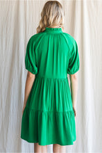 Load image into Gallery viewer, Kelly Green Dress w/ tiered  Skirt

