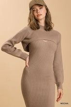 Load image into Gallery viewer, Knit V-Neck Maxi Dress with Cropped Pullover Sweater
