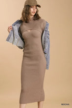 Load image into Gallery viewer, Knit V-Neck Maxi Dress with Cropped Pullover Sweater
