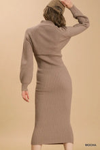 Load image into Gallery viewer, Knit V-Neck Maxi Dress with Cropped Pullover Sweater
