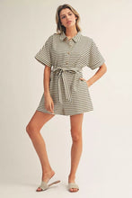 Load image into Gallery viewer, Drop Shoulder Button Down Romper

