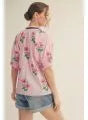 Load image into Gallery viewer, Plus Size Drop Shoulder Floral Print Top

