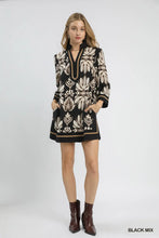 Load image into Gallery viewer, Baroque Floral Tunic Top with Gold Trim
