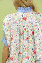 Load image into Gallery viewer, Jacquard Floral Print Button-Down Top
