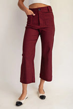 Load image into Gallery viewer, Gingham Straight Leg Pants
