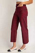 Load image into Gallery viewer, Gingham Straight Leg Pants
