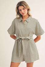 Load image into Gallery viewer, Drop Shoulder Button Down Romper
