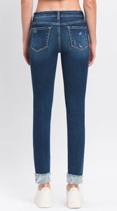 Mid Rise Cuffed Skinny Jean