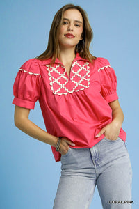 Vintage Inspired Puff Sleeve Blouse