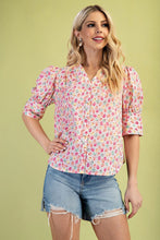 Load image into Gallery viewer, Floral Print w/Puff Sleeve

