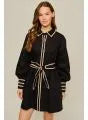 Load image into Gallery viewer, Long Sleeve Dress w/ Flat Piping
