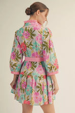 Load image into Gallery viewer, Tiered Floral Dress w/Waist Tie
