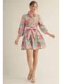 Load image into Gallery viewer, Tiered Floral Dress w/Waist Tie
