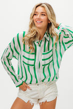 Load image into Gallery viewer, Stripe Sheer Button up Shirt
