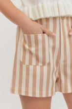 Load image into Gallery viewer, Striped High Waist Shorts
