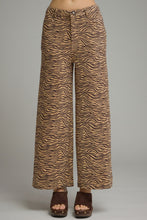 Load image into Gallery viewer, Zebra print wide leg pants
