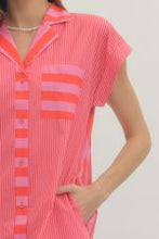 Load image into Gallery viewer, Stripe Print Short Sleeve Dress
