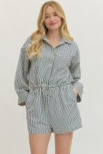 Load image into Gallery viewer, Striped Long Sleeve,  Short Jumper.
