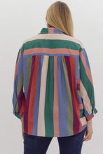 Load image into Gallery viewer, Multi Color Striped Button Down

