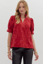 Load image into Gallery viewer, Floral Puff Sleeve button up Shirt
