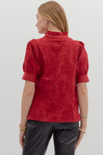 Load image into Gallery viewer, Floral Puff Sleeve button up Shirt
