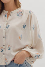 Load image into Gallery viewer, Floral Embroidery Long Sleeve Top
