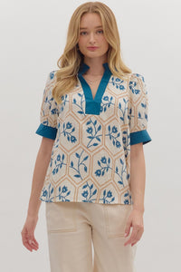 Patterned Embroidered Shirt