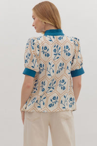 Patterned Embroidered Shirt