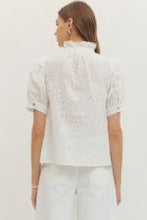 Load image into Gallery viewer, Embroidered Short Puff Sleeve Shirts
