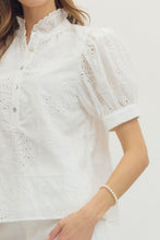 Load image into Gallery viewer, Embroidered Short Puff Sleeve Shirts
