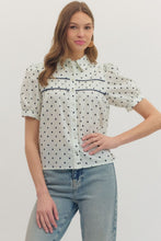 Load image into Gallery viewer, Polka Dot Puff Sleeve Top
