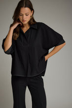 Load image into Gallery viewer, Short Sleeve V-Neck w/ Contrast Stitch Detail

