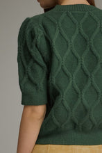 Load image into Gallery viewer, Short Sleeve Textured Short Sleeve Sweater.
