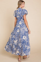 Load image into Gallery viewer, Mixed Print Midi Dress
